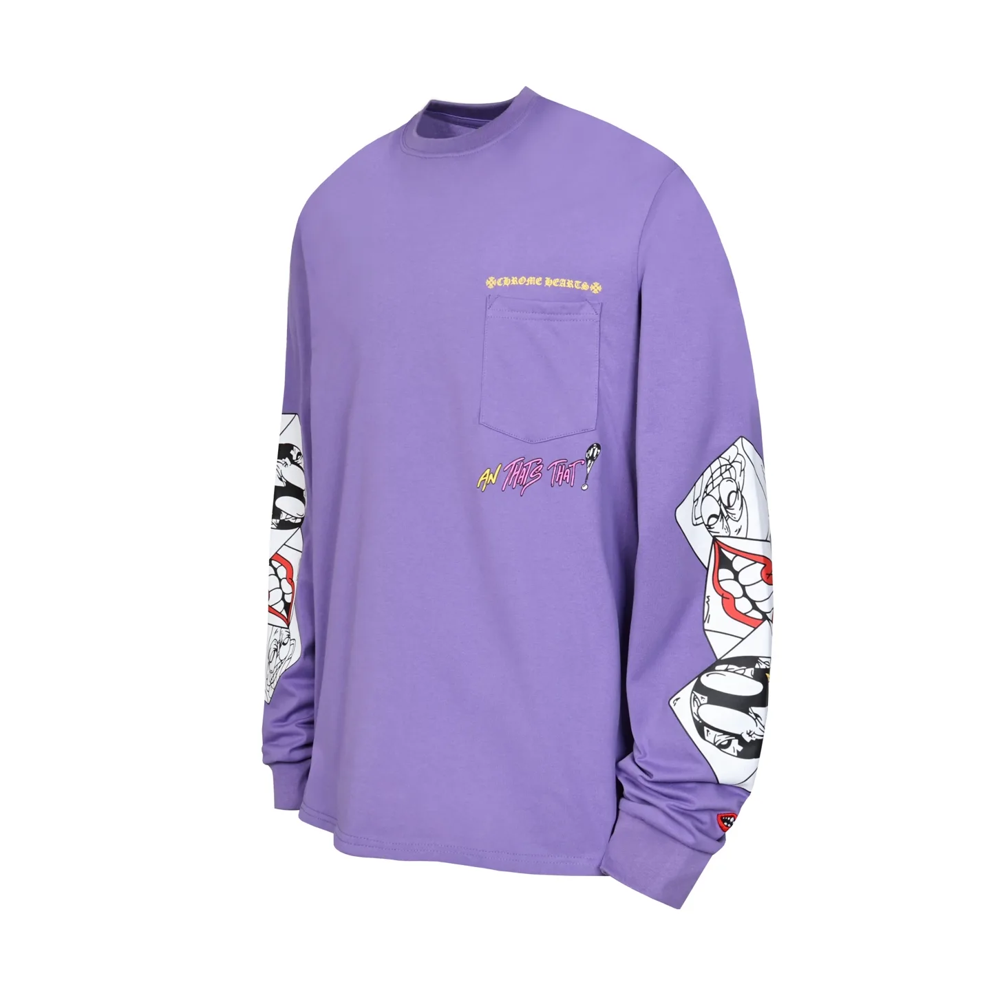 Graffiti Print Long-Sleeve Pocket T-Shirt D10013569 — view 2