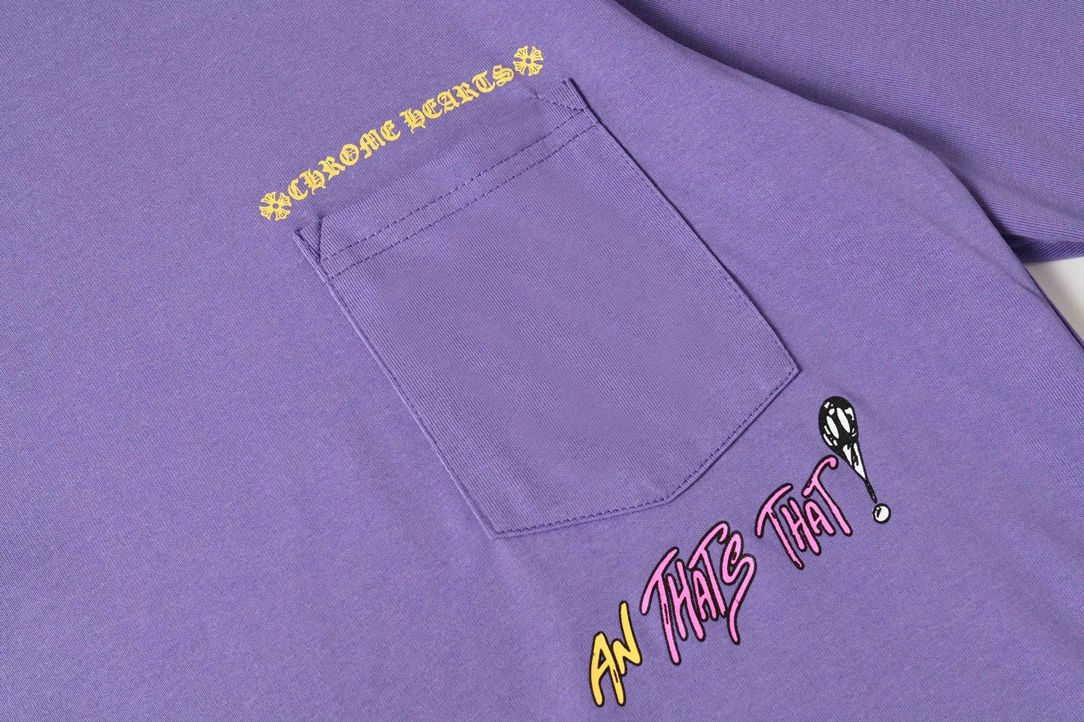 Graffiti Print Long-Sleeve Pocket T-Shirt D10013569 — view 6
