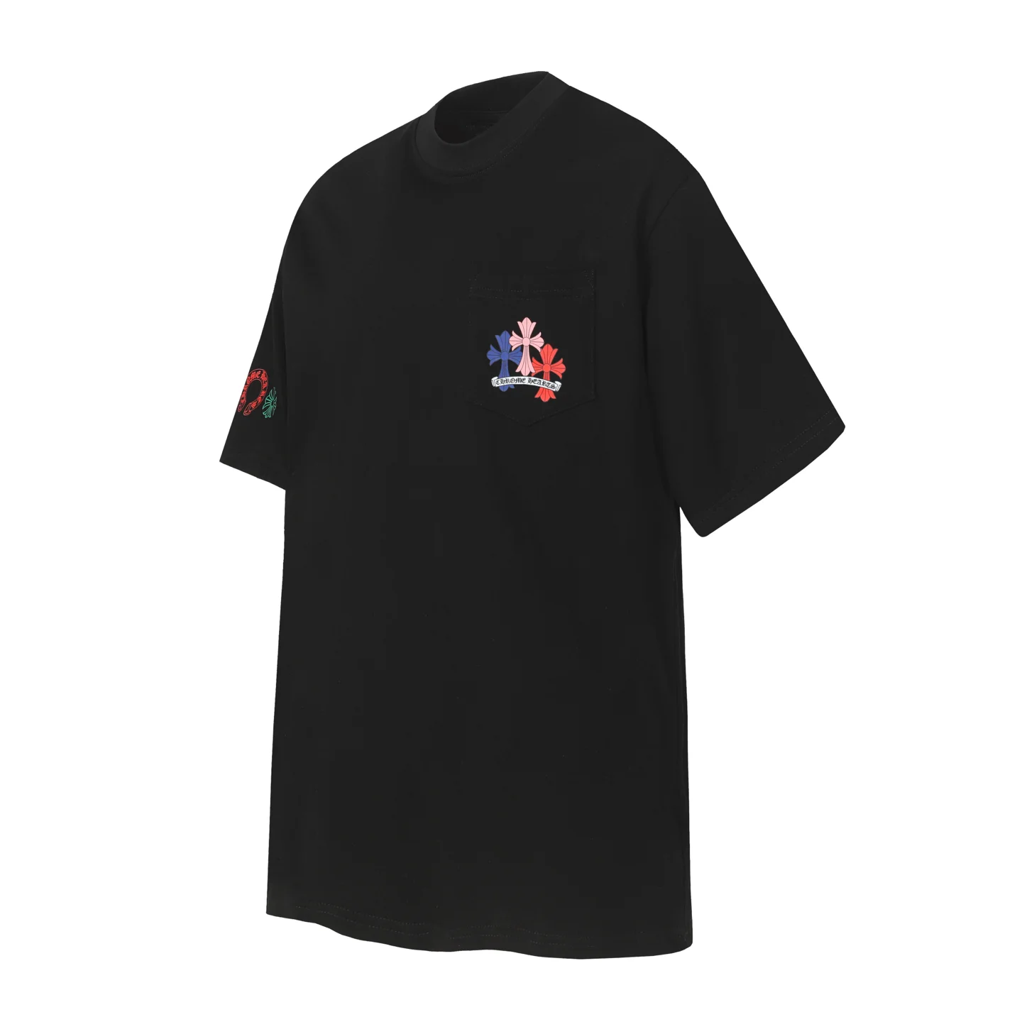 Multi-Color Cross Print Pocket T-Shirt D10013605 — view 4