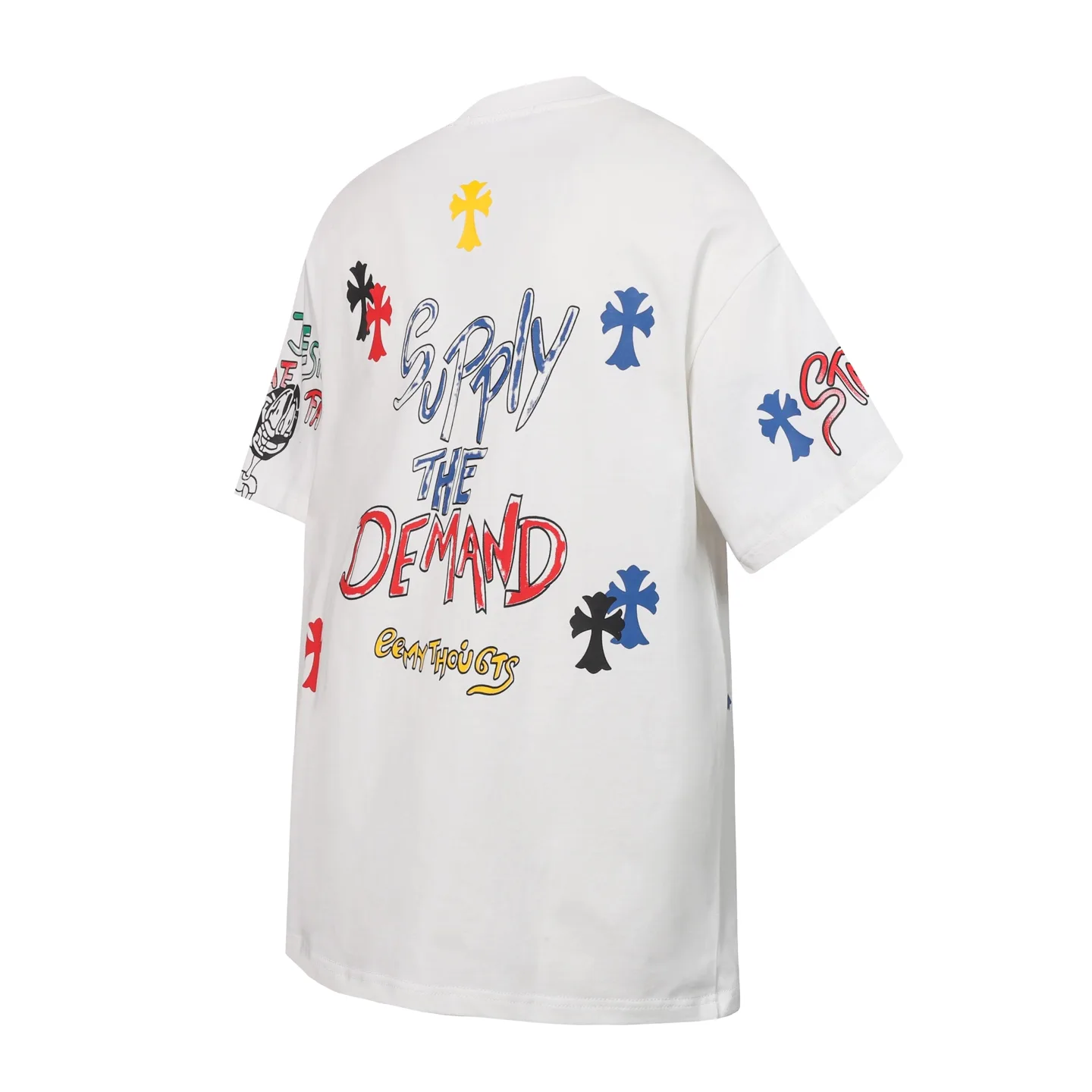 Graffiti Print Cotton Jersey T-Shirt D10513614 — view 4