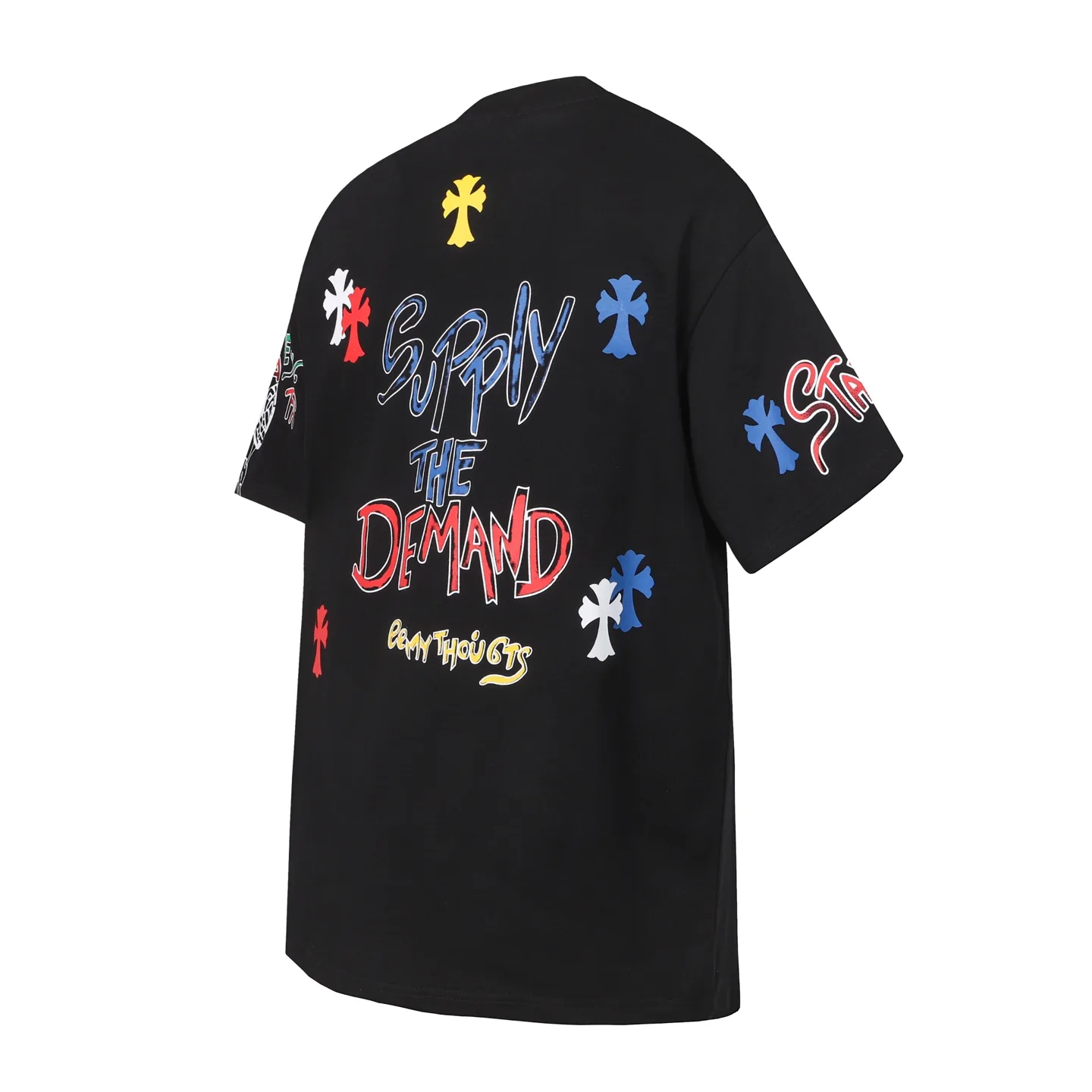 Graffiti Print Cotton Jersey T-Shirt D10513614 — view 7