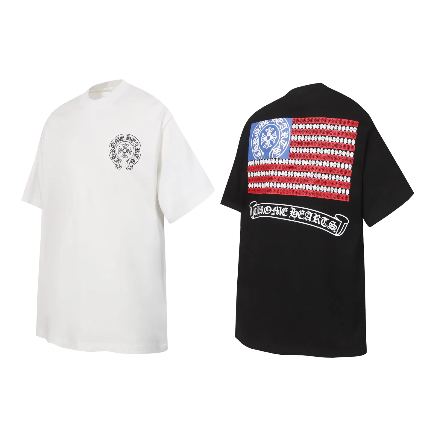 American Flag Horseshoe Print T-Shirt D9513699