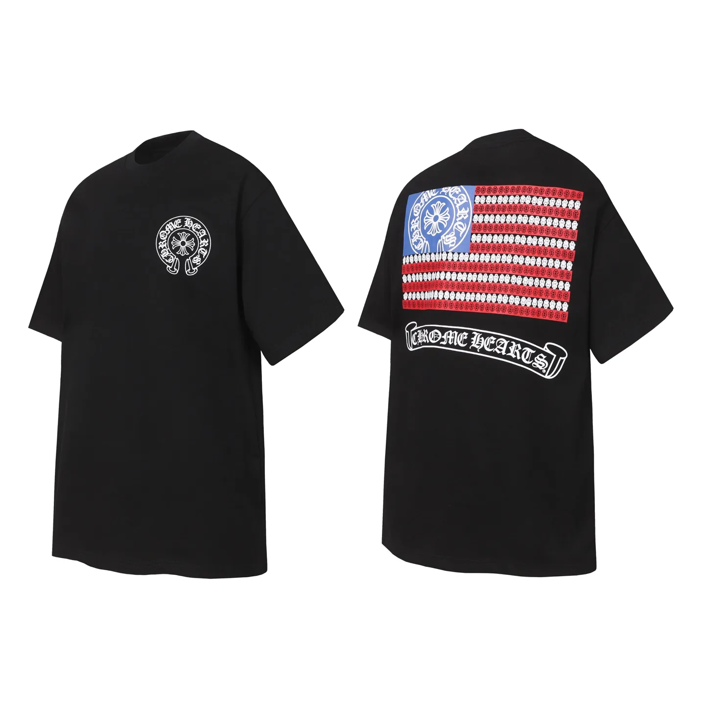 American Flag Horseshoe Print T-Shirt D9513699 — view 2