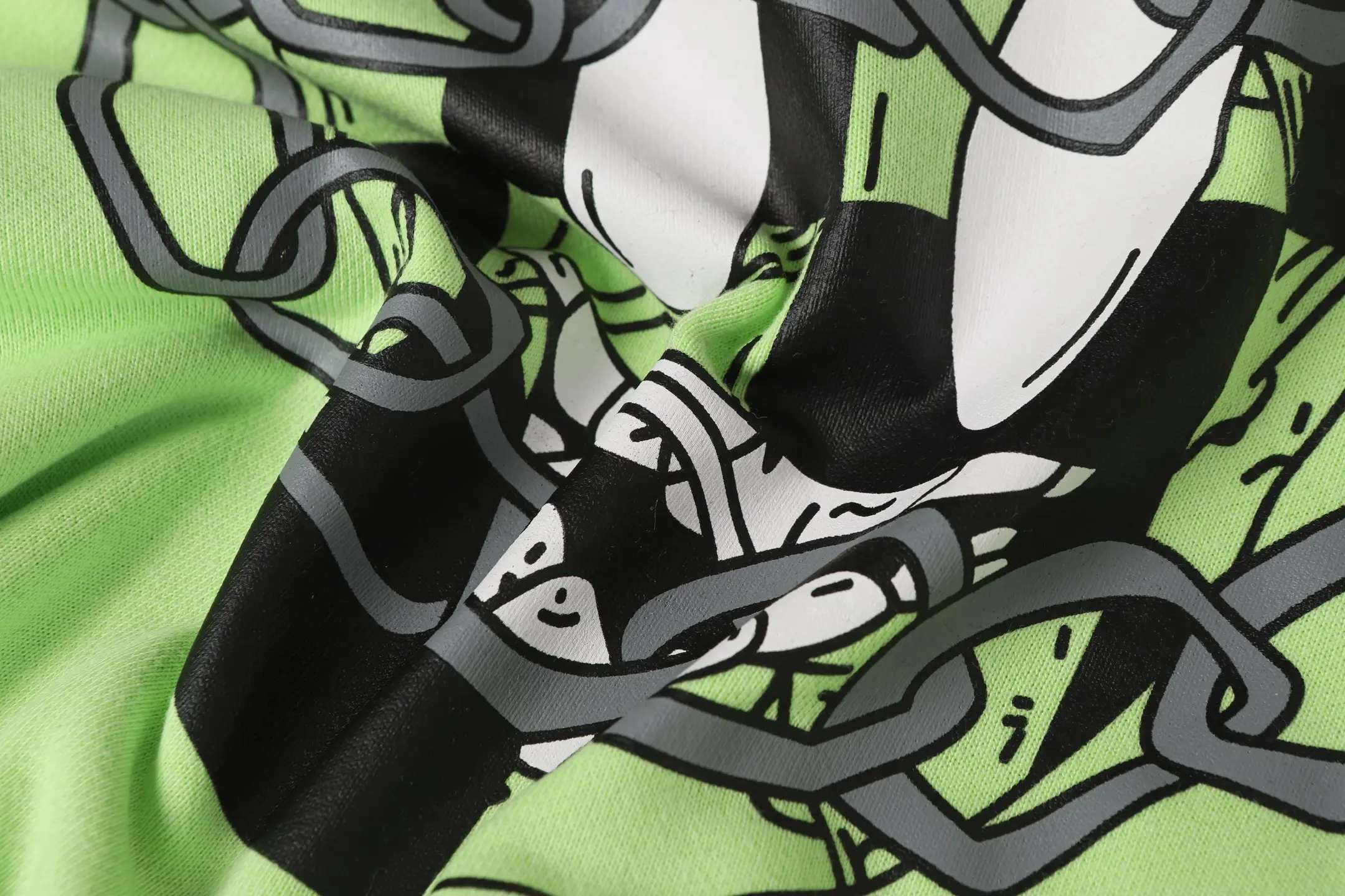 Graffiti Print Zip-Up Hoodie D15013468 — view 14