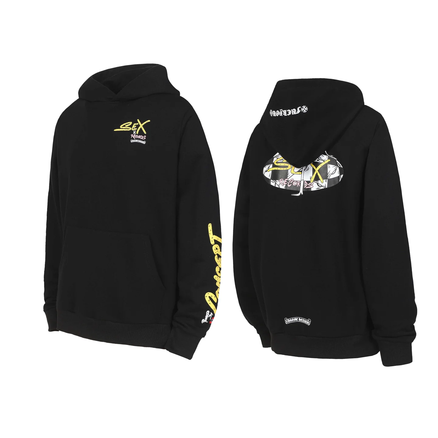Sex Records Printed Cotton-Blend Hoodie D14013482