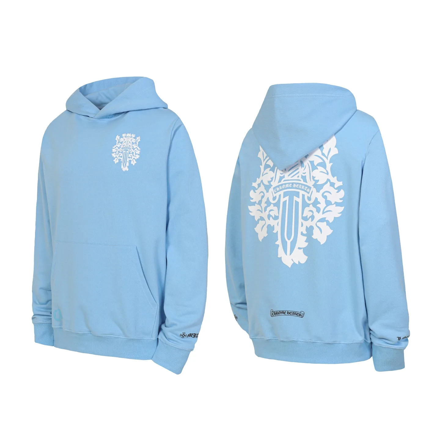 Dagger Logo Print Cotton-Blend Hoodie D14013469