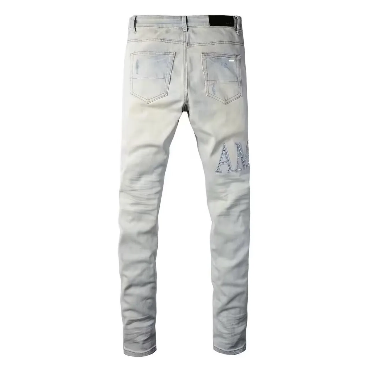 Crystal-Embellished Distressed Slim-Fit Jeans D14521833 — view 3