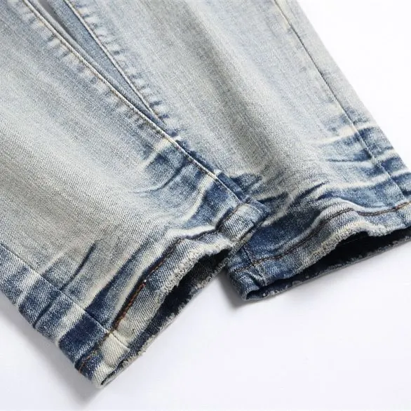 Distressed Logo Patch Slim-Fit Jeans D14521831 — view 10
