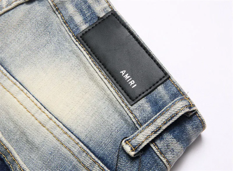 Logo Embroidered Distressed Slim-Fit Jeans D14521827 — view 7