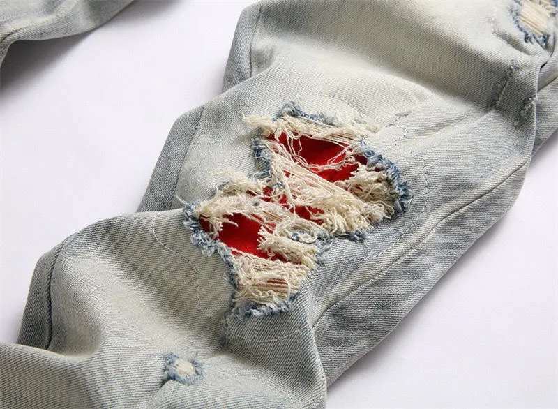 Logo Embroidered Distressed Slim-Fit Jeans D14521827 — view 11