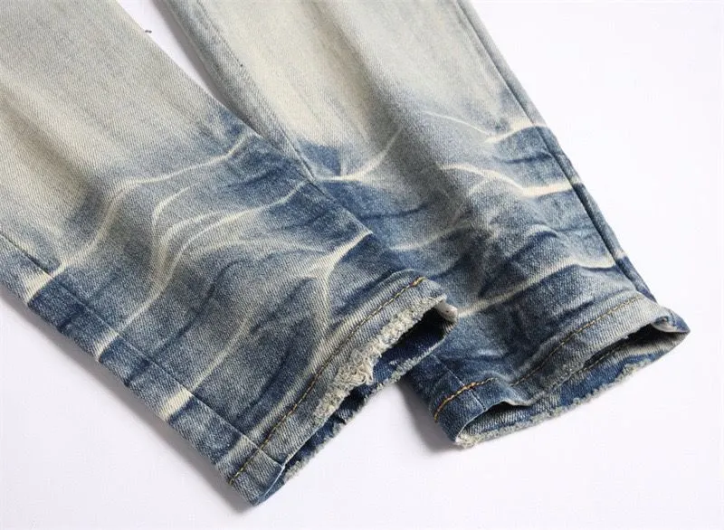Logo Embroidered Distressed Slim-Fit Jeans D14521827 — view 12