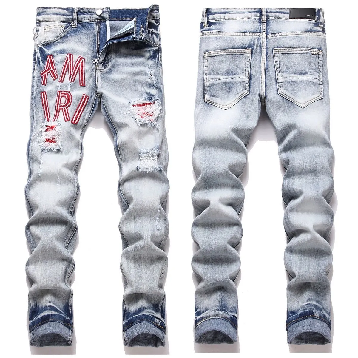 Distressed Logo-Appliqué Slim-Fit Jeans D14521824