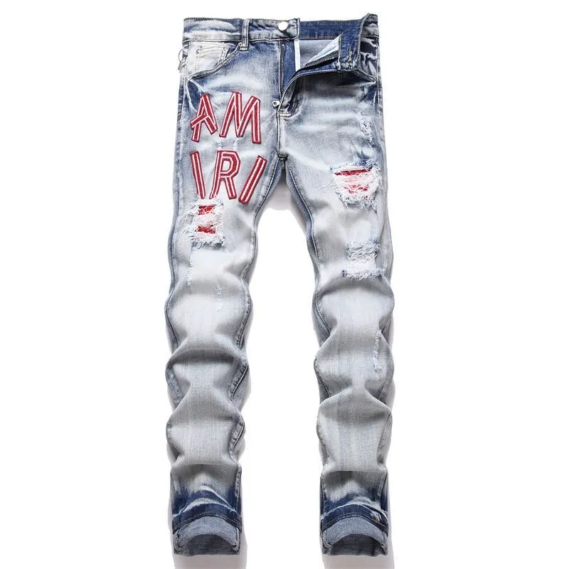 Distressed Logo-Appliqué Slim-Fit Jeans D14521824 — view 2