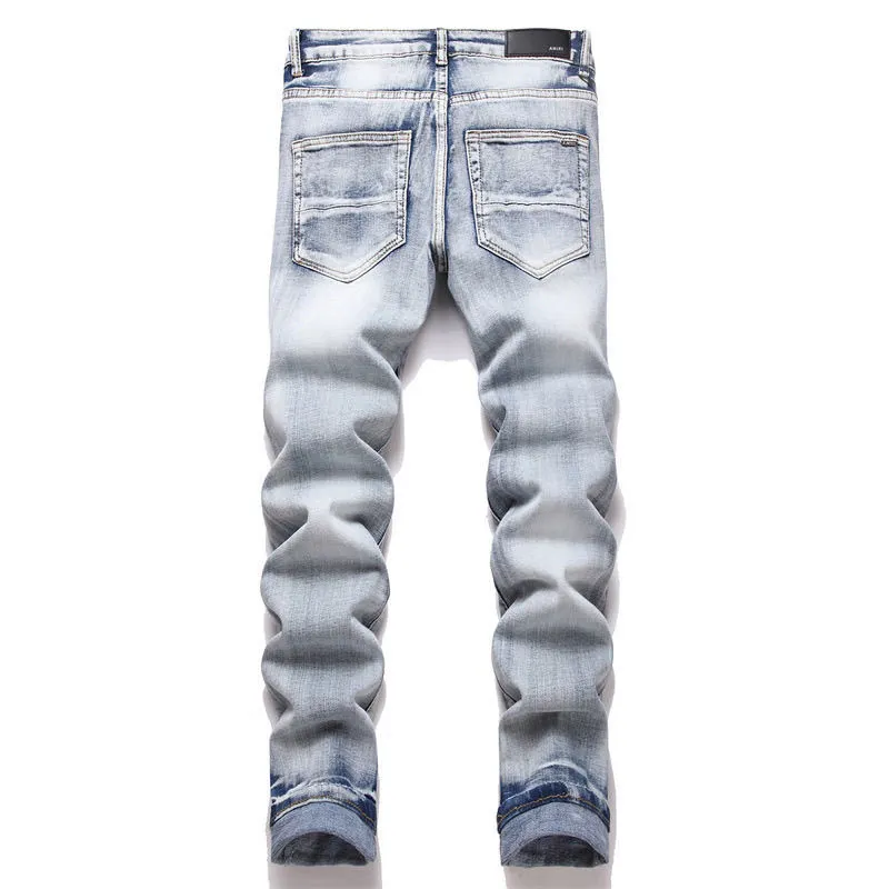 Distressed Logo-Appliqué Slim-Fit Jeans D14521824 — view 3