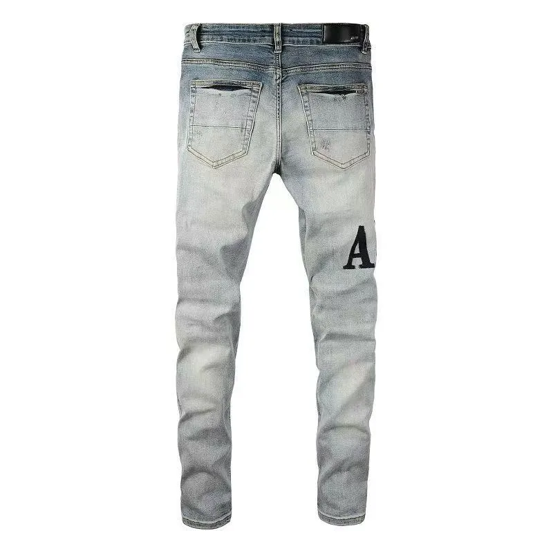 Distressed Logo-Appliqué Slim-Fit Jeans D14521823 — view 3