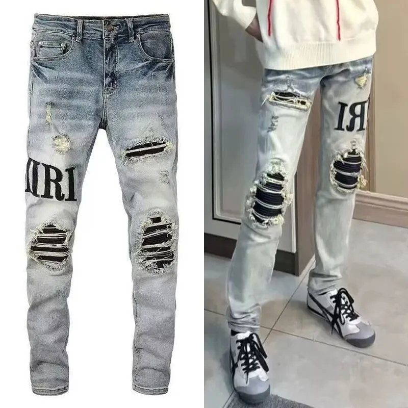 Distressed Logo-Appliqué Slim-Fit Jeans D14521823 — view 7