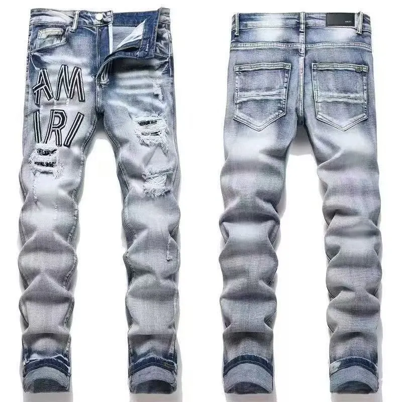 Distressed Logo-Embroidered Slim-Fit Jeans D14521822