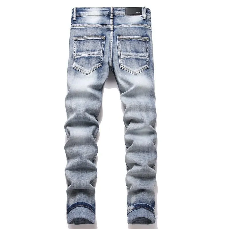 Distressed Logo-Embroidered Slim-Fit Jeans D14521822 — view 3