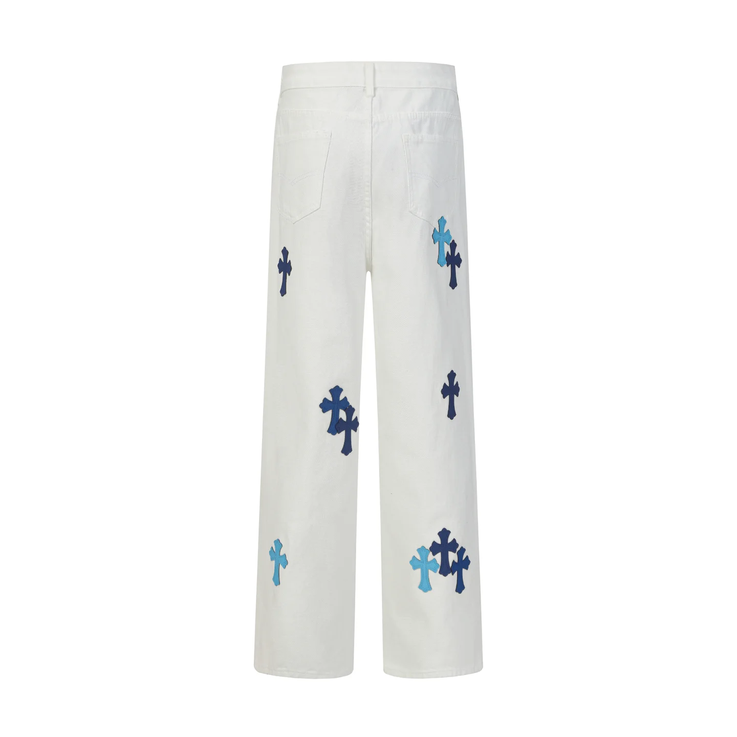 Cross Patch Embroidered Straight-Leg Jeans D15513473 — view 3