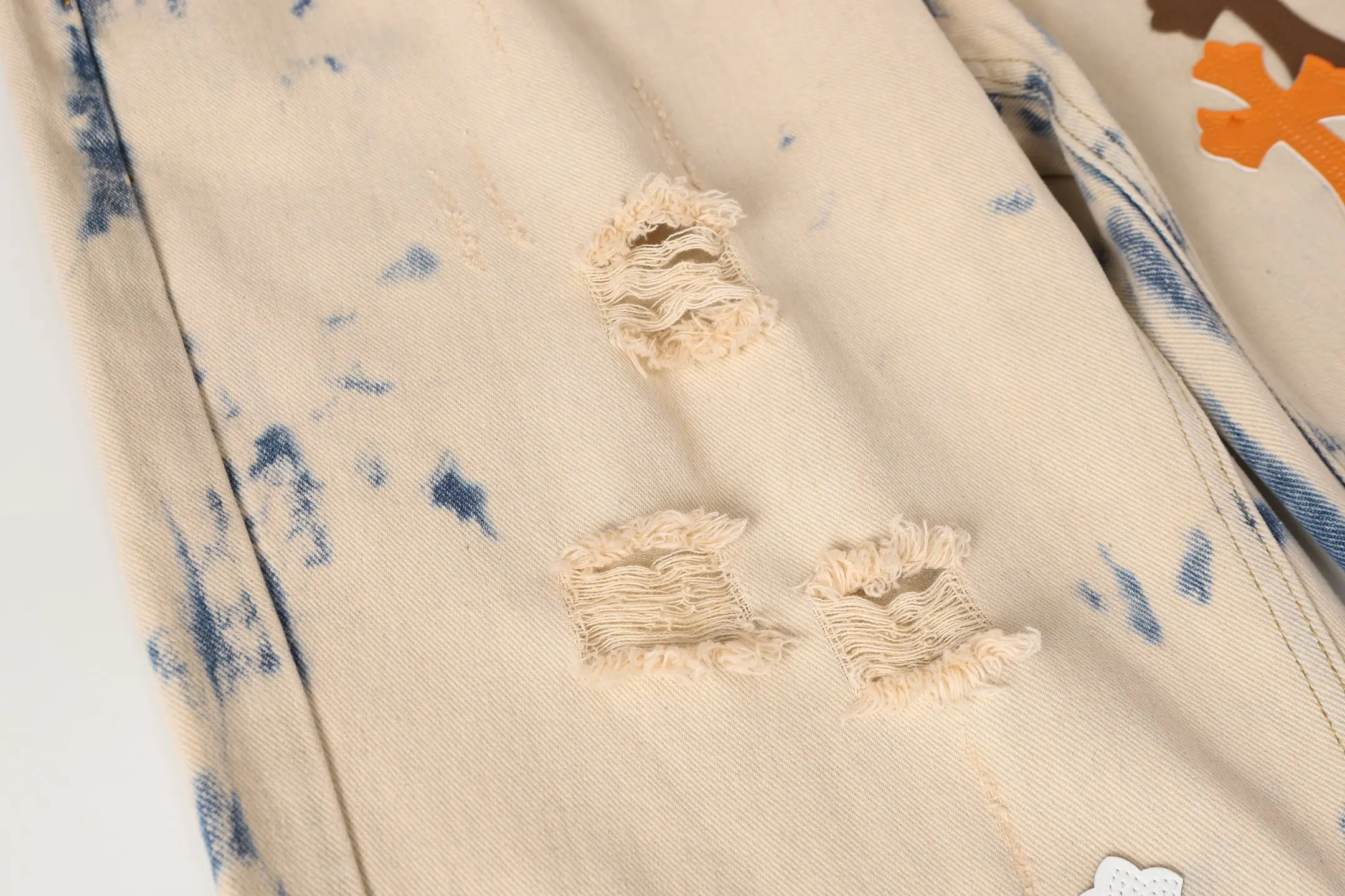 Cross Patch Acid-Wash Straight-Leg Jeans D17513582 — view 10