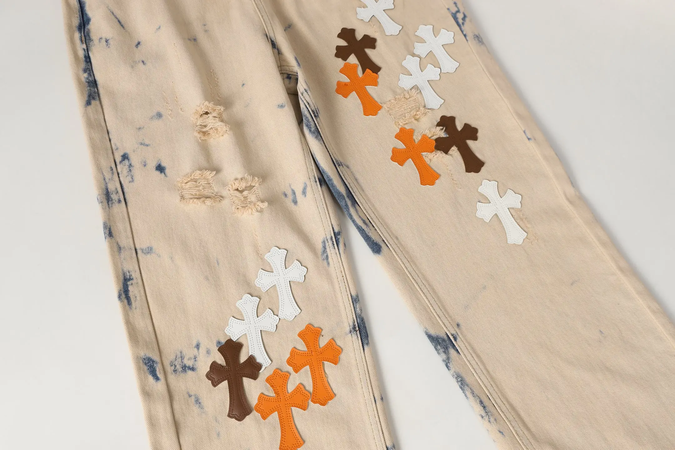 Cross Patch Acid-Wash Straight-Leg Jeans D17513582 — view 11