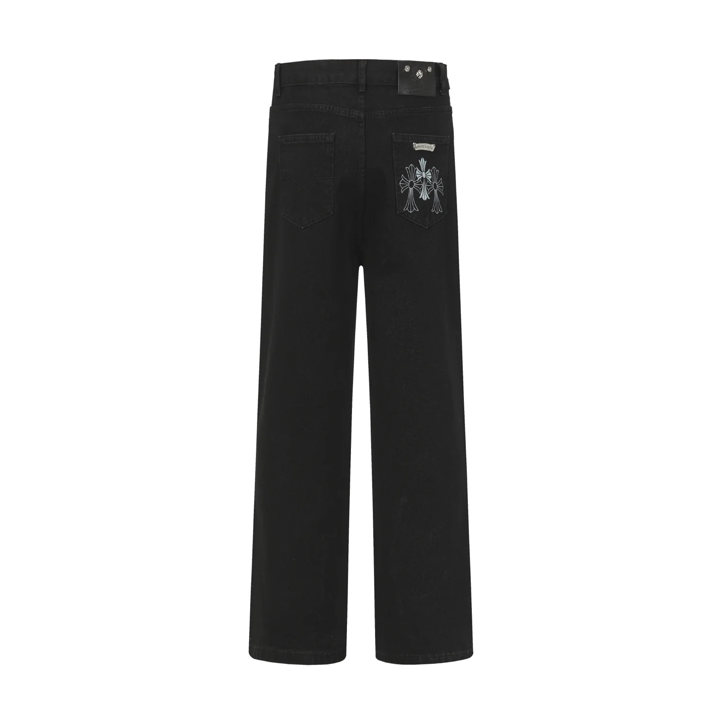 Cross Patch Embroidered Straight-Leg Jeans D14013592 — view 3