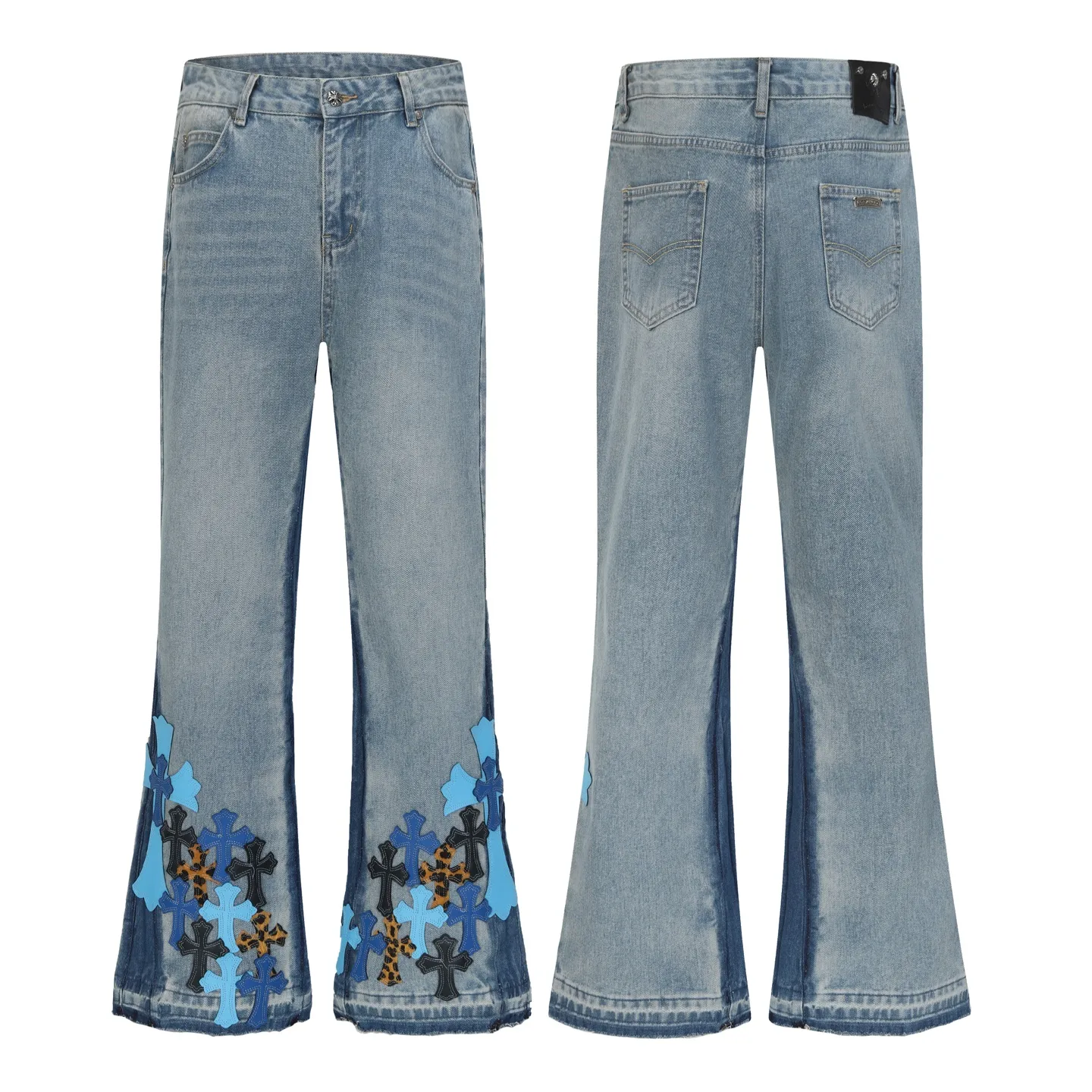 Cross Patch Flared Jeans D17013581