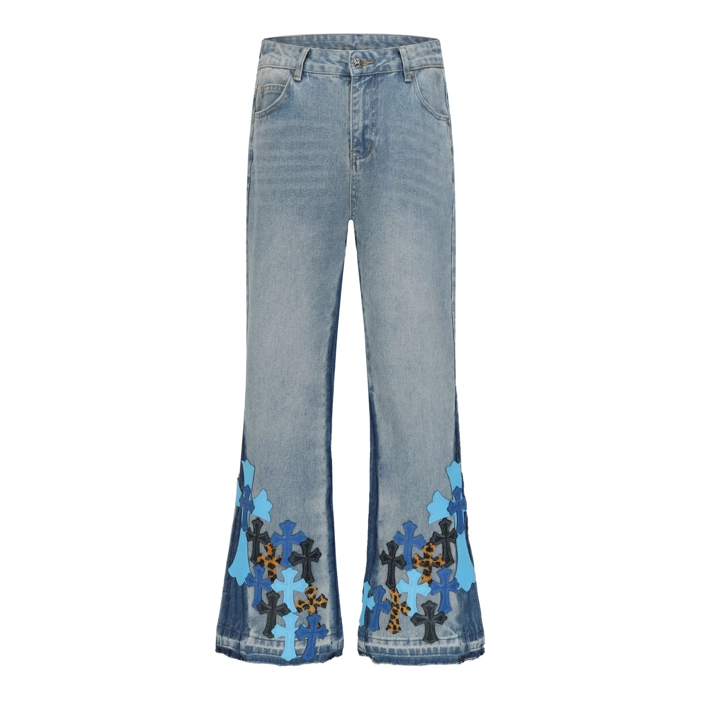 Cross Patch Flared Jeans D17013581 — view 2