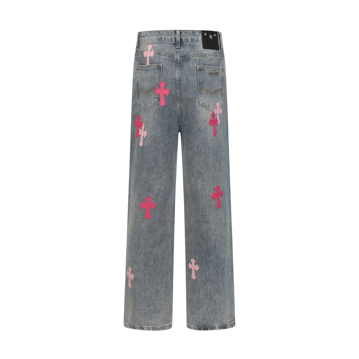 Cross Patch Embroidered Straight-Leg Jeans D15013682 — view 3