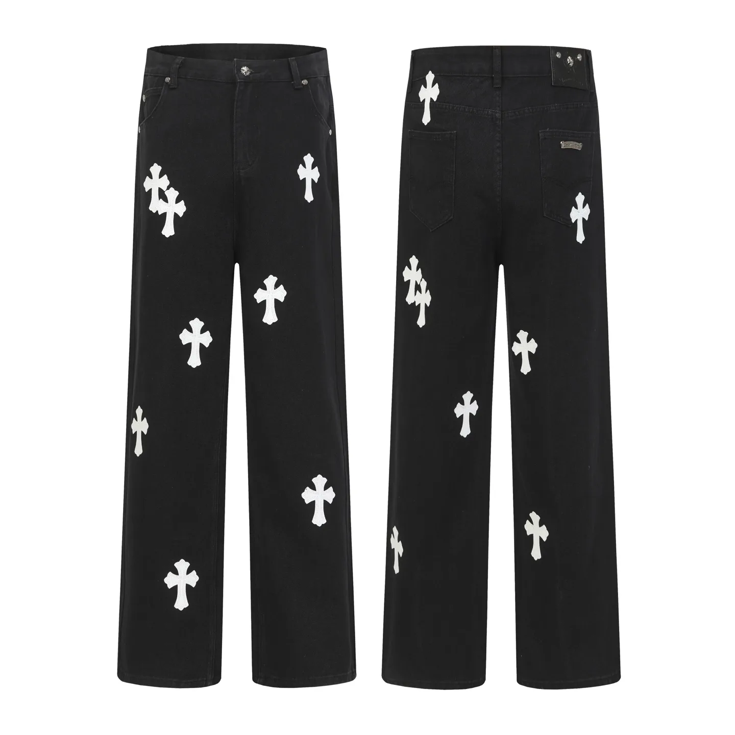 Cross Patch Straight-Leg Jeans D15013678