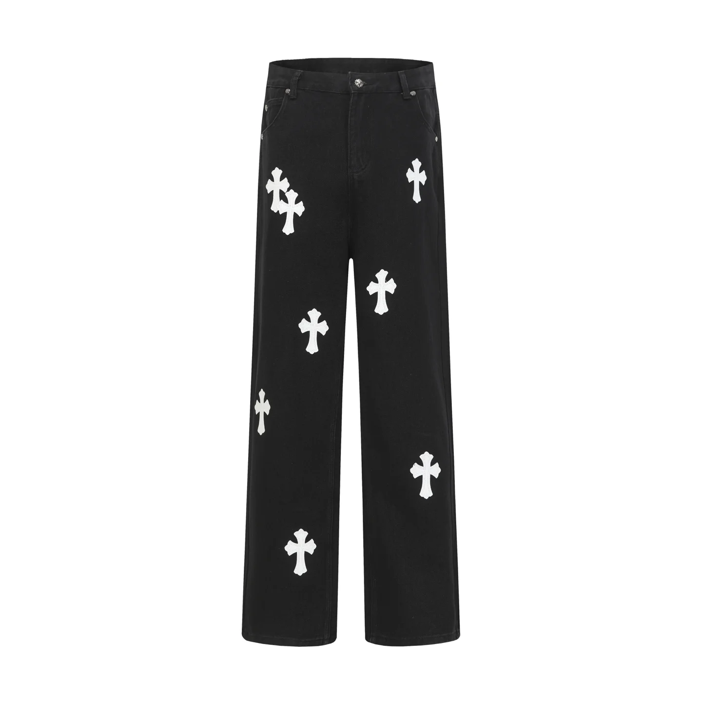 Cross Patch Straight-Leg Jeans D15013678 — view 2