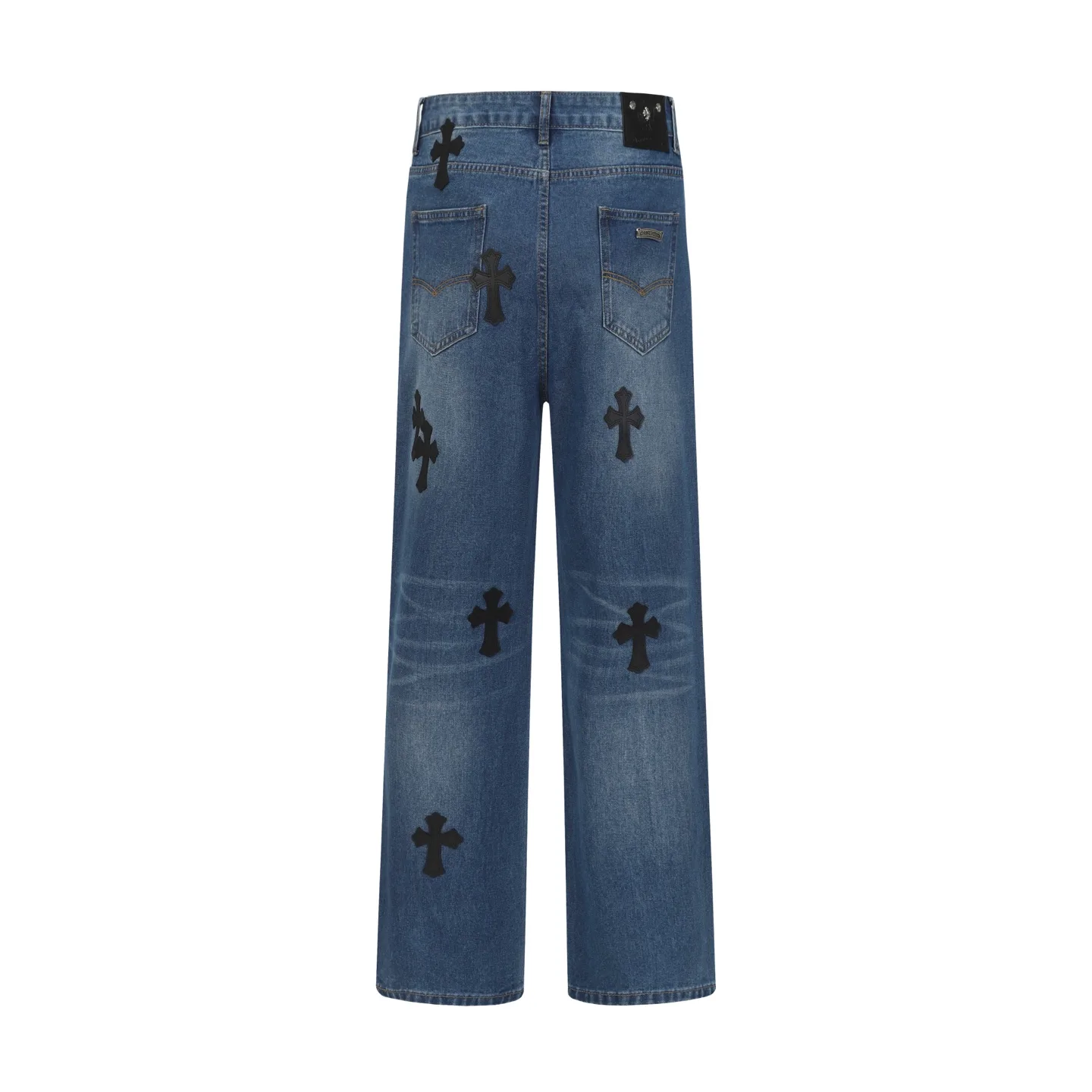 Cross Patch Appliqué Straight-Leg Jeans D15513679 — view 2