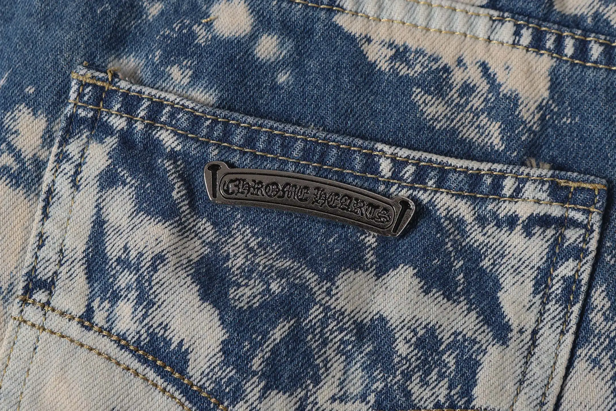 Cross Patch Tie-Dye Distressed Jeans D17513606 — view 12