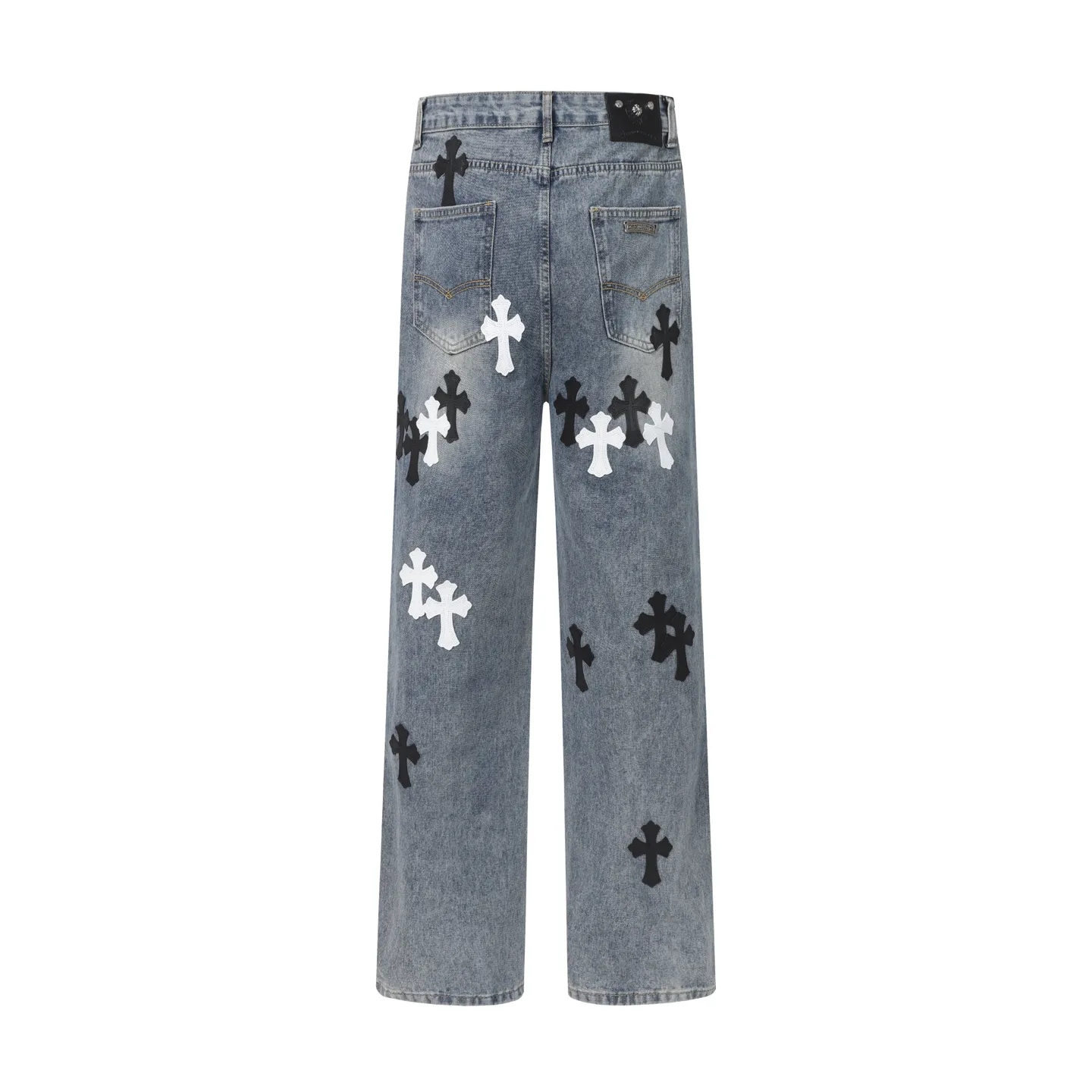 Cross Patch Appliqué Straight-Leg Jeans D15513607 — view 3
