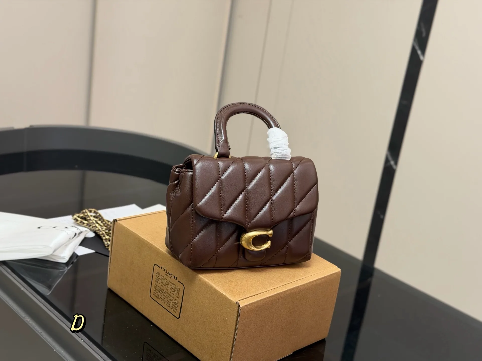 Coach Tabby Quilted Top Handle Bag D34018346