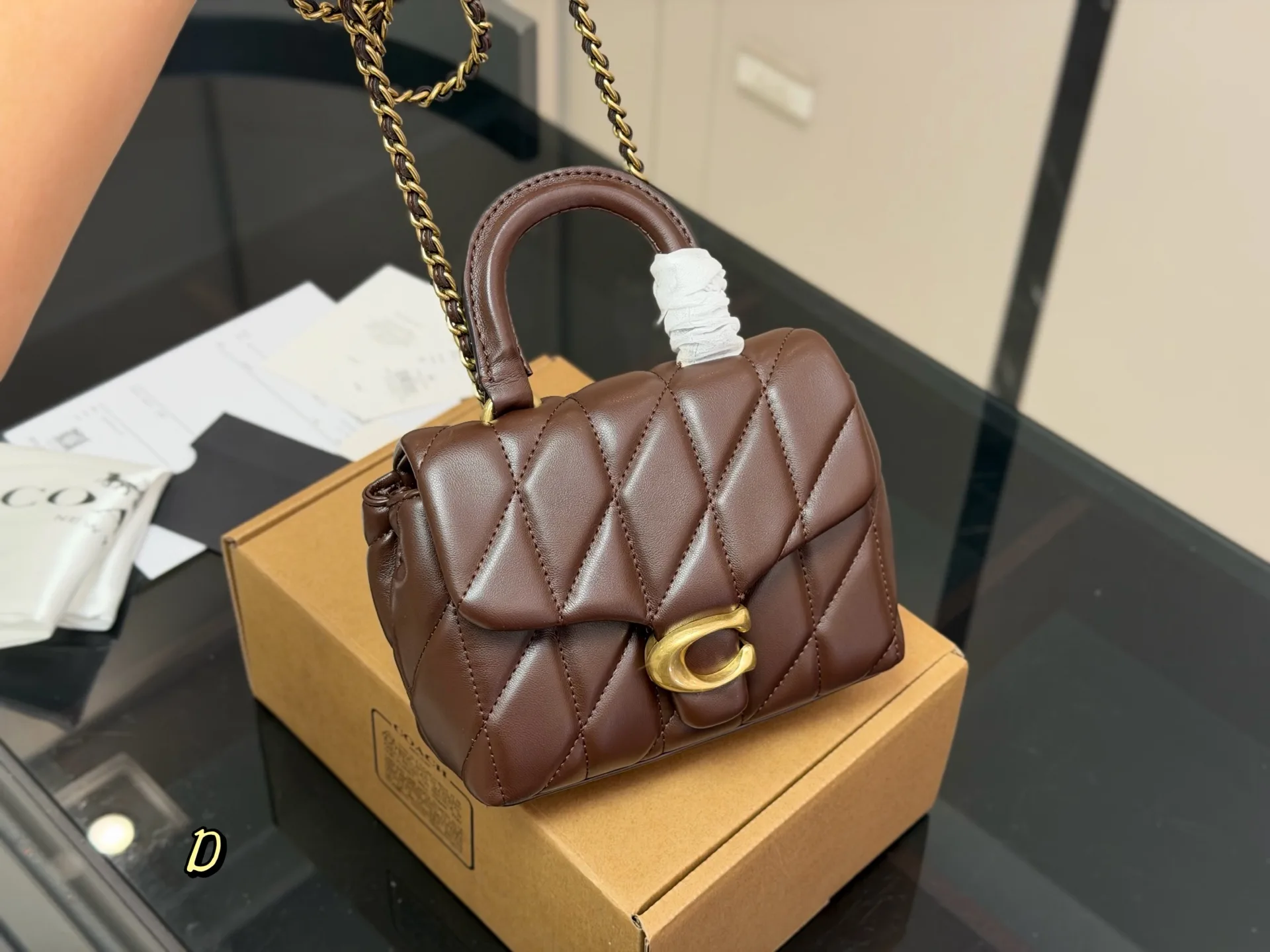 Coach Tabby Quilted Top Handle Bag D34018346 — view 3