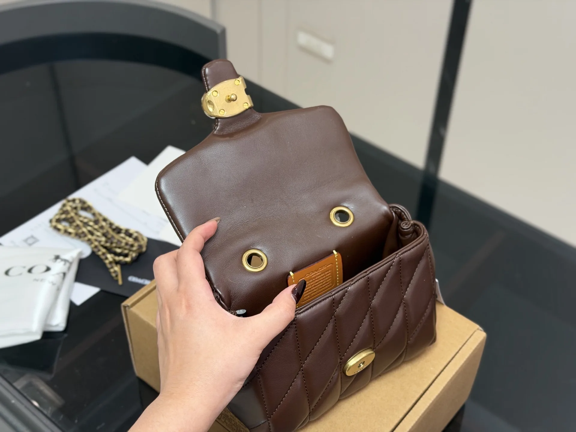Coach Tabby Quilted Top Handle Bag D34018346 — view 4