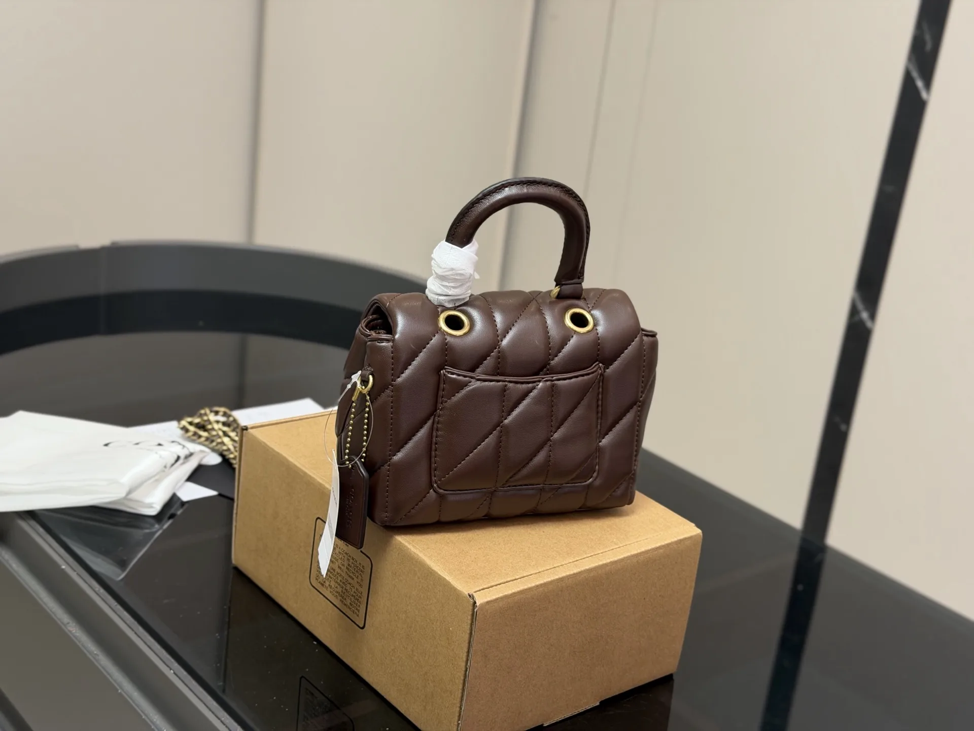 Coach Tabby Quilted Top Handle Bag D34018346 — view 7