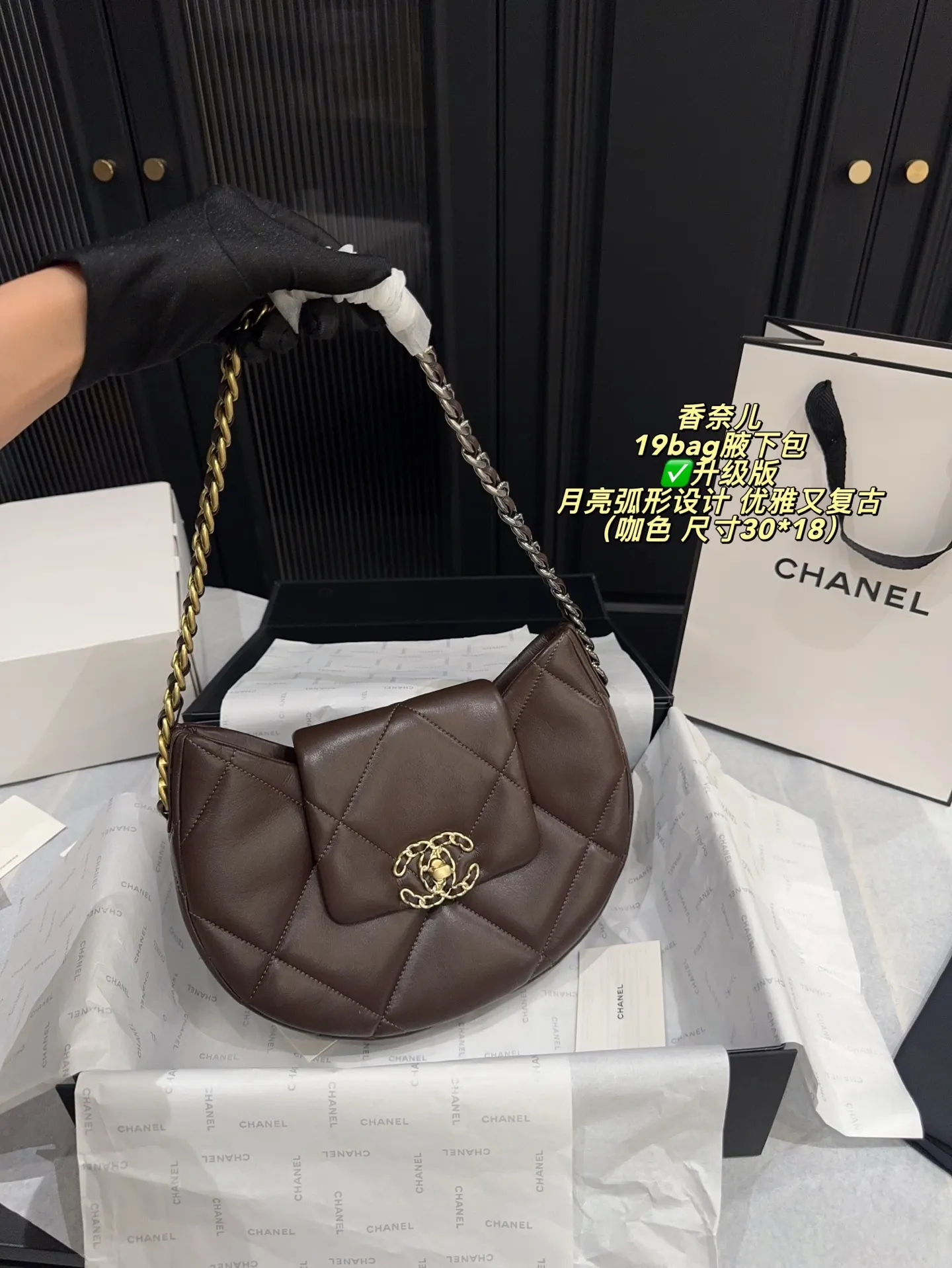 Chanel 19 Bag Quilted Shoulder Bag D31018394 — view 2
