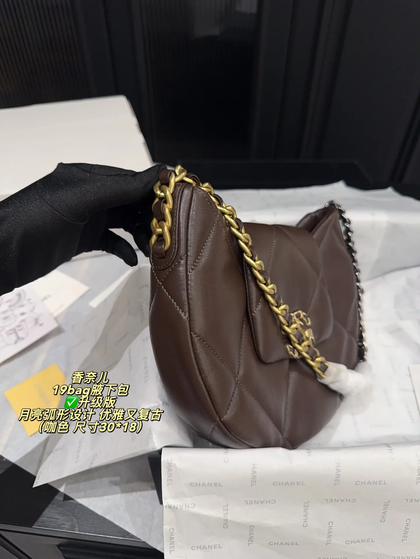 Chanel 19 Bag Quilted Shoulder Bag D31018394 — view 4