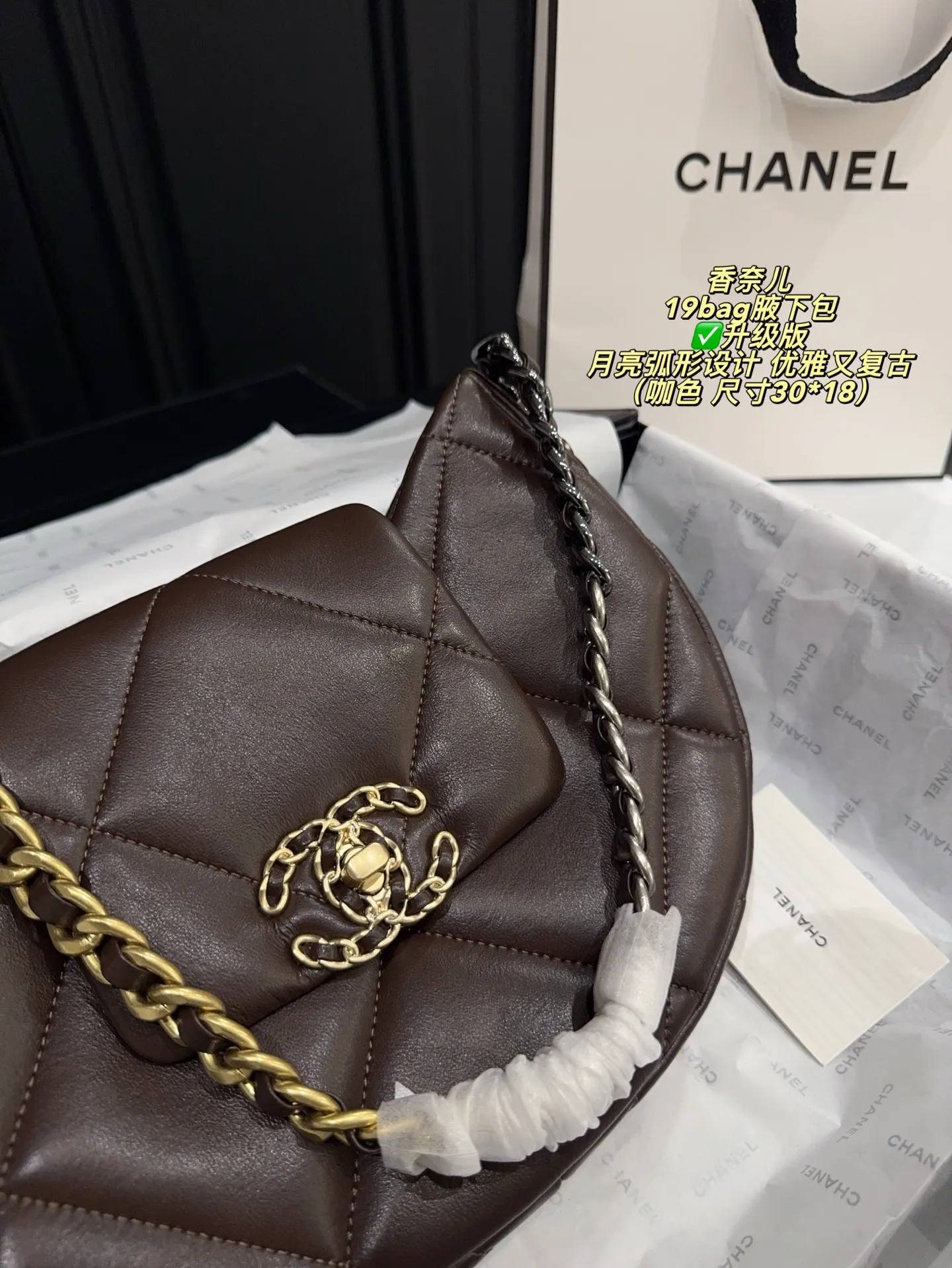 Chanel 19 Bag Quilted Shoulder Bag D31018394 — view 6