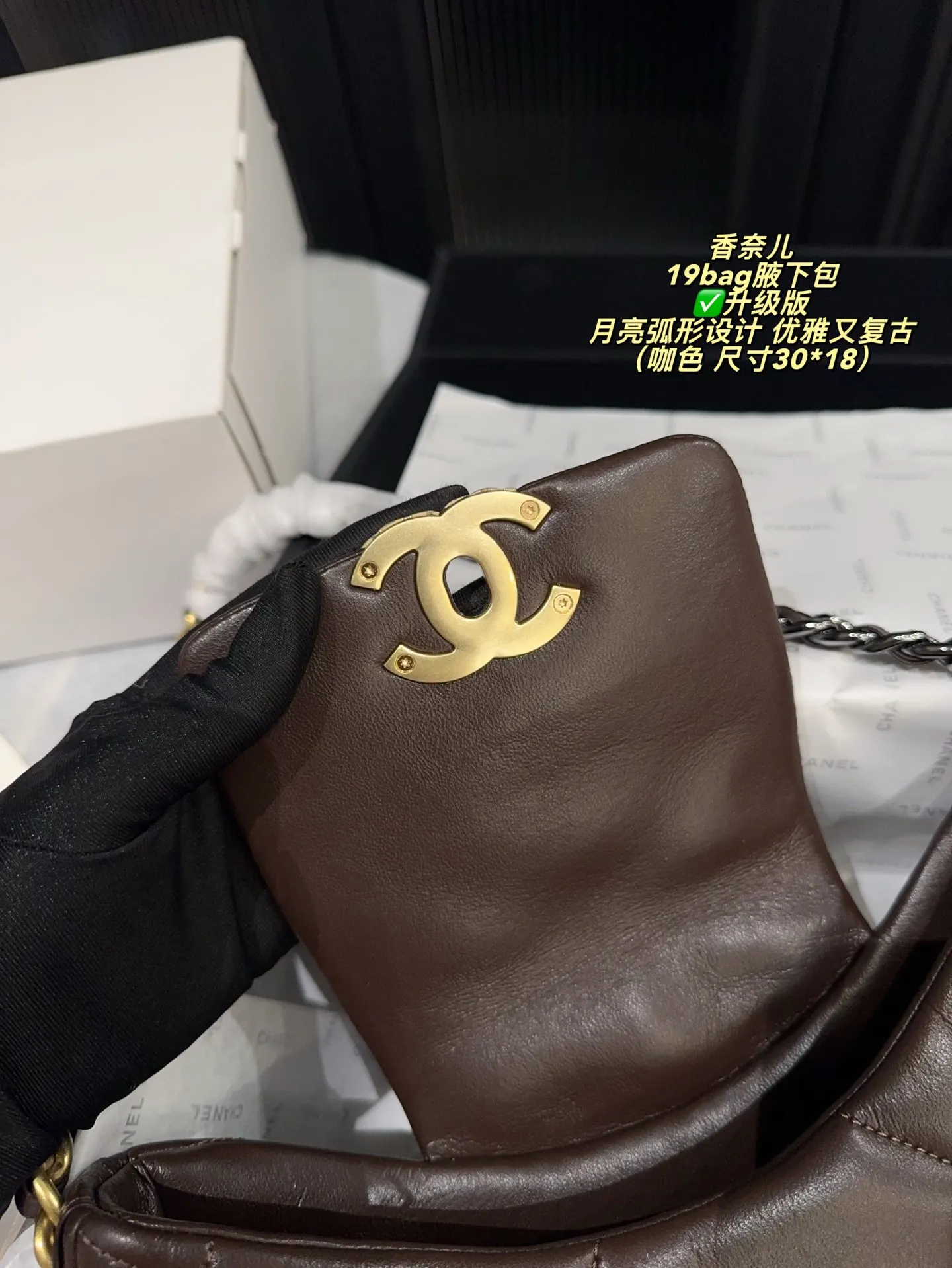 Chanel 19 Bag Quilted Shoulder Bag D31018394 — view 8