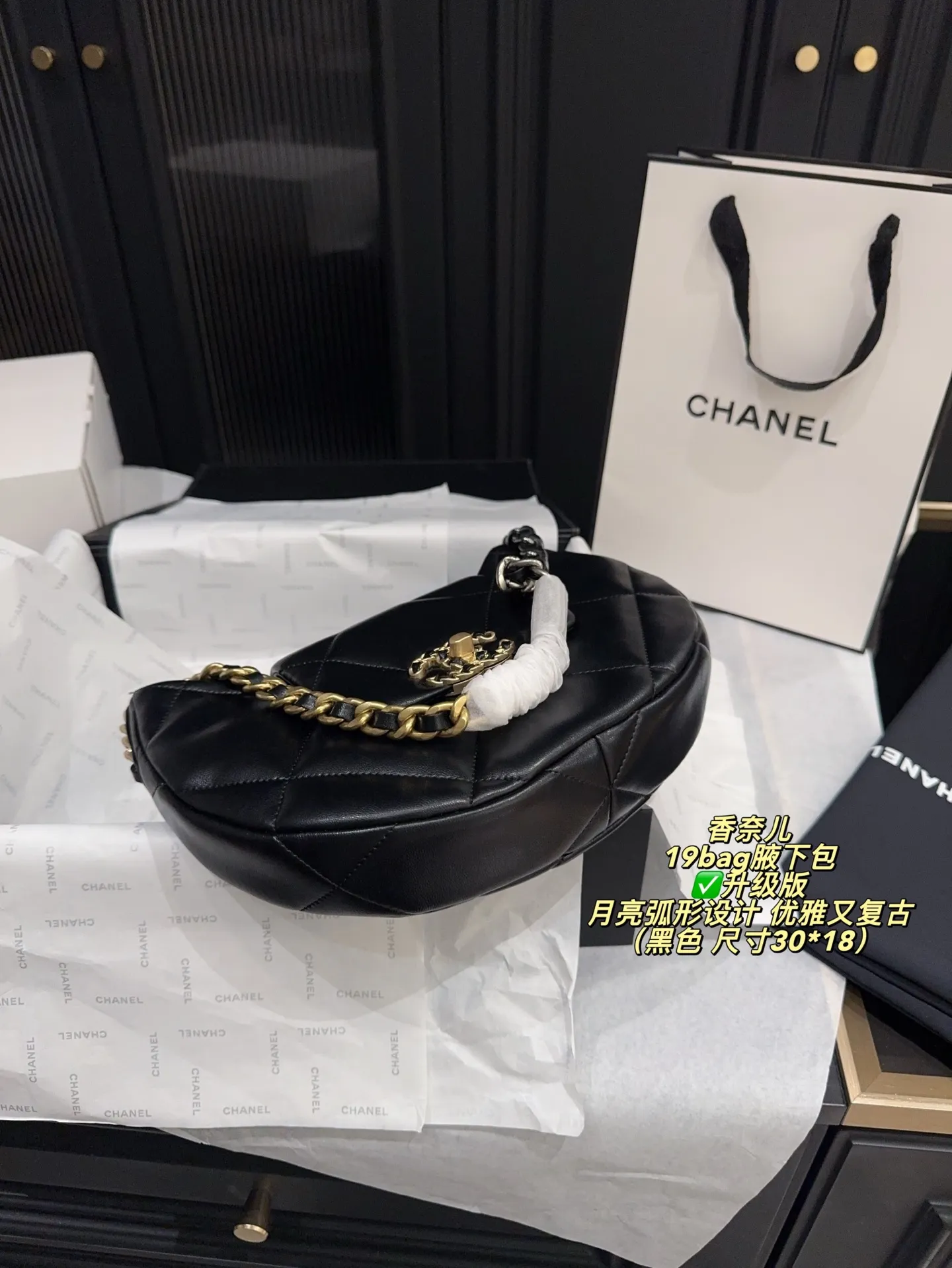 Chanel 19 Bag Quilted Shoulder Bag D31018394 — view 14
