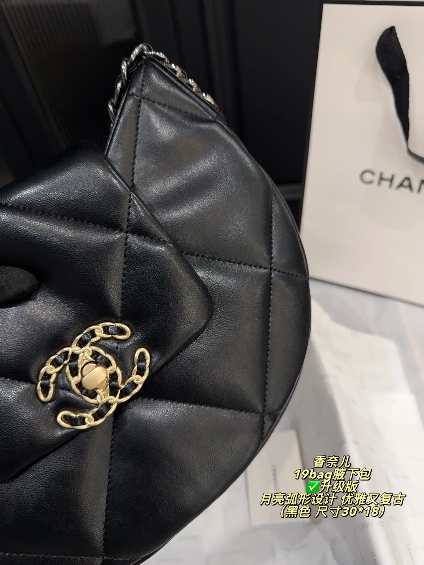 Chanel 19 Bag Quilted Shoulder Bag D31018394 — view 16