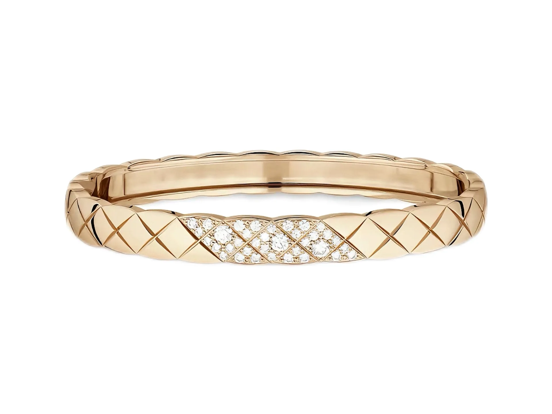 Quilted Pattern Bangle (Gold-Plated Brass) D16517901