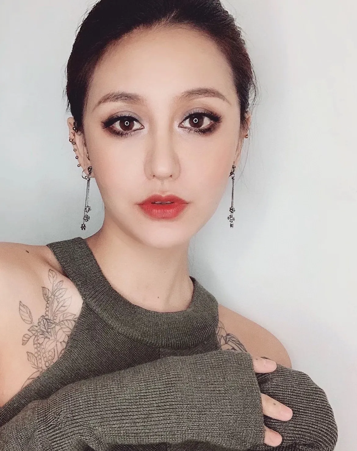 Chrome Hearts Triple Motif Drop Earrings (Sterling Silver) D35016534 — view 7