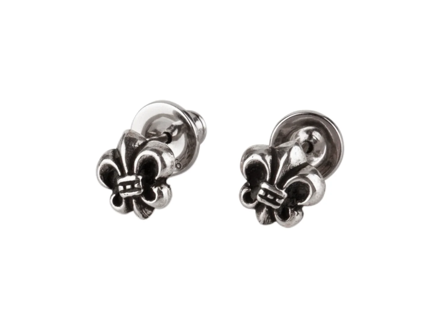Chrome Hearts Fleur-de-Lis Stud Earrings (Sterling Silver) D14016535