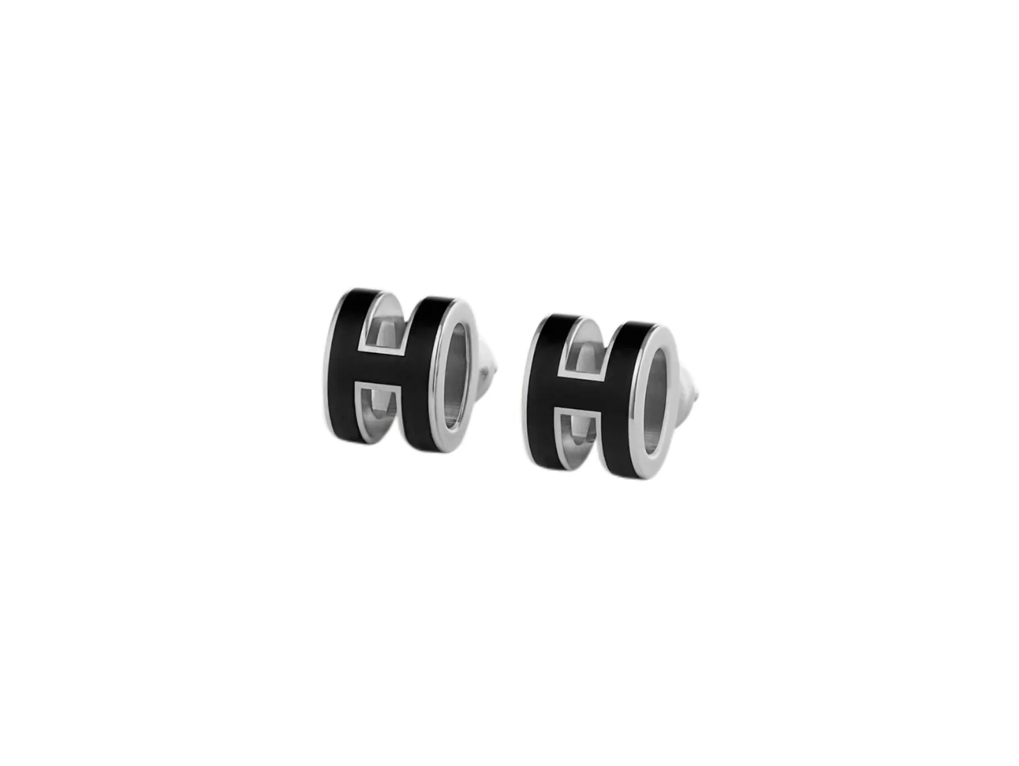 Pop H Mini Enamel Stud Earrings D12016630