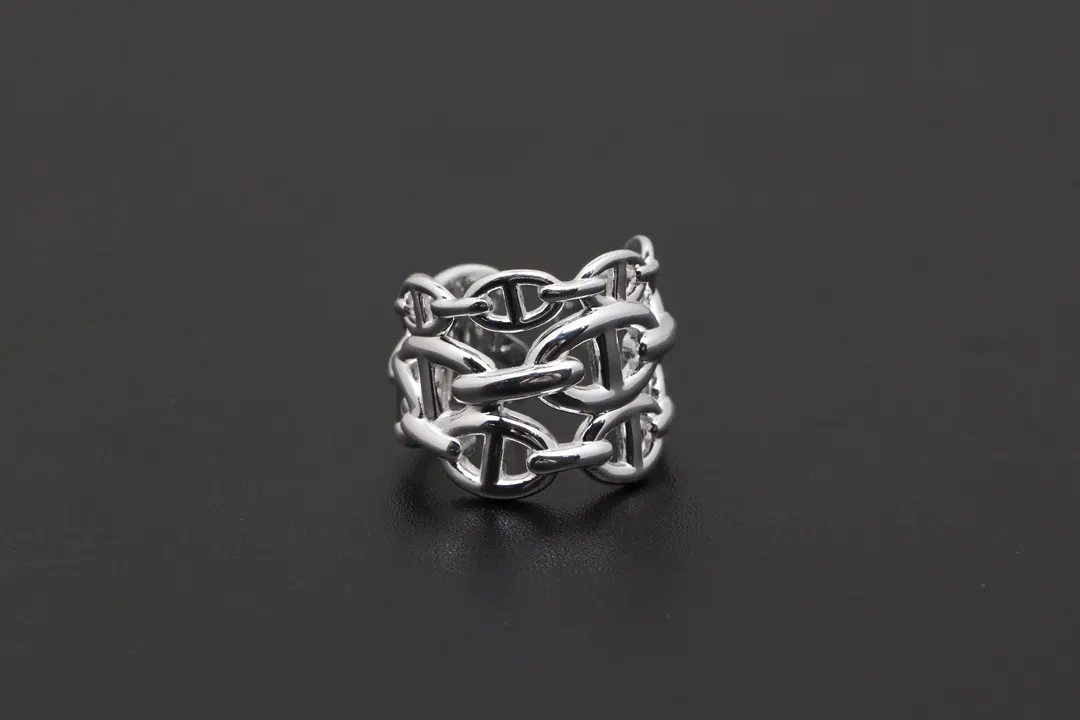 Chaine d'Ancre Enchaînée Triple Ring (Sterling Silver) D21017724