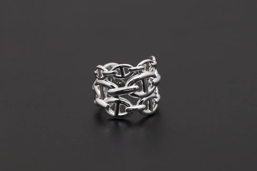 Chaine d'Ancre Enchaînée Triple Ring (Sterling Silver) D21017724